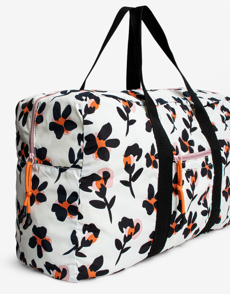 Porta Cosméticos Bolso Bolso Plegable Con Estampa Floral - Estampado Flores