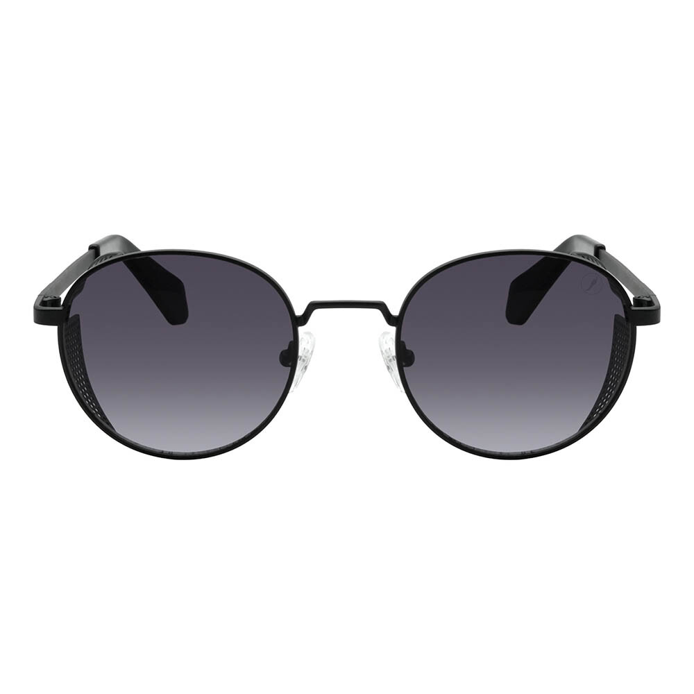 Lentes de sol De Acero Inoxidable Redondo Flap Gradiente/Negro