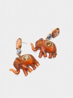 Pendientes Elefante Con Cristales multicolor
