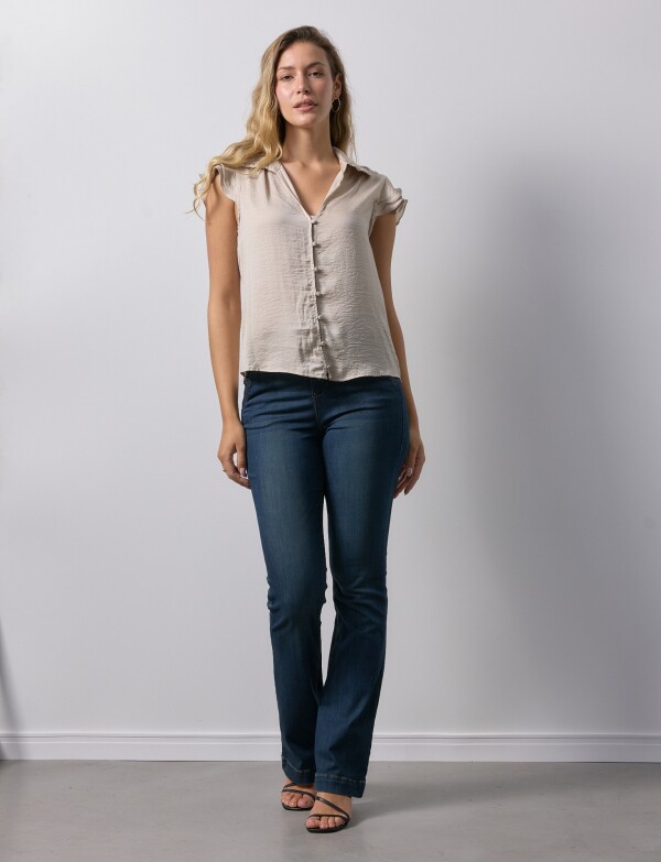 Camisa Saten BEIGE