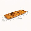 Copetinero Rectangular Madera de Acacia 3 Divisiones 38x13x4cm Copetinero Rectangular Madera de Acacia 3 Divisiones 38x13x4cm