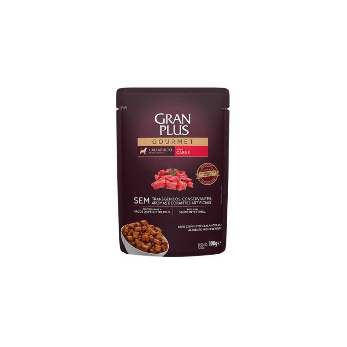 SACHET GRANPLUS GOURMET PERRO ADULTO SABOR CARNE CX18X100G - Sachet Granplus Gourmet Perro Adulto Sabor Carne Cx18x100g 