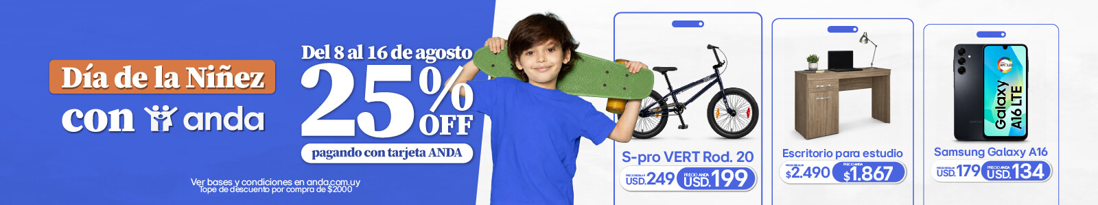 Día de la Niñez con ANDA - 25% OFF