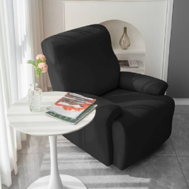 Funda sillón reclinable 1 cuerpo lisa negro