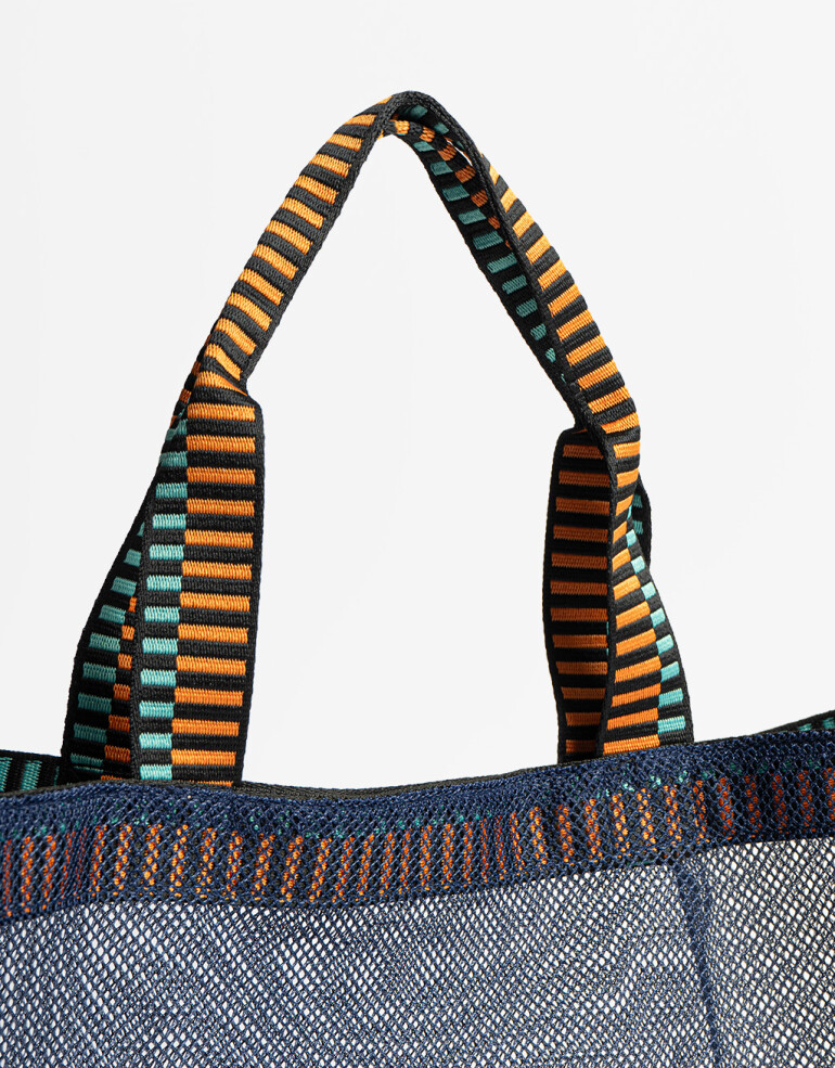 Shopper Shopper De Mesh - Azul Marino