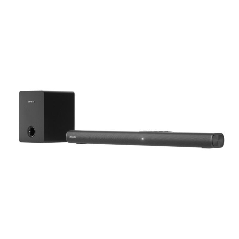 Barra de Sonido Bluetooth AIWA 2.1 Canales 80W RMS Subwoofer con cable | AWSBH16 Barra de Sonido Bluetooth AIWA 2.1 Canales 80W RMS Subwoofer con cable | AWSBH16