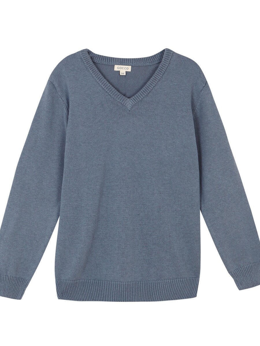 Jersey Cuello Pico Gris