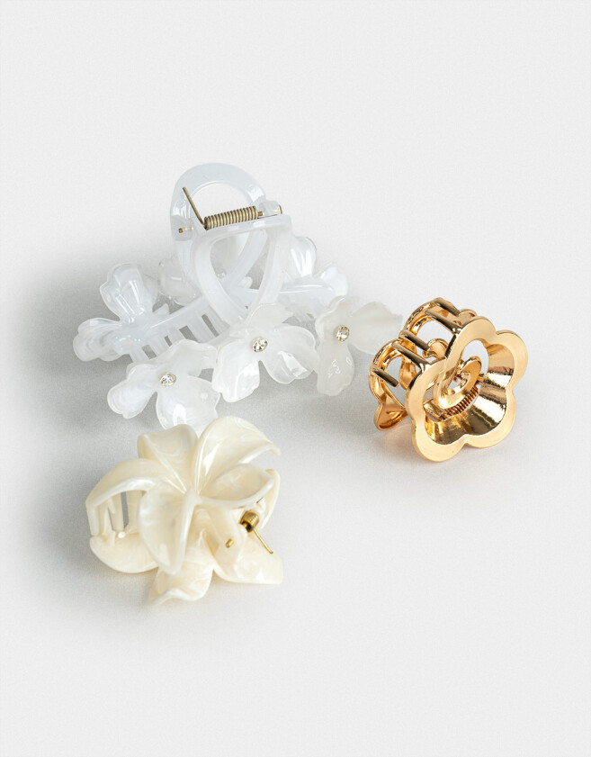 Broches Sets Hawaianas Set De Broches - Combinacion Bicolor