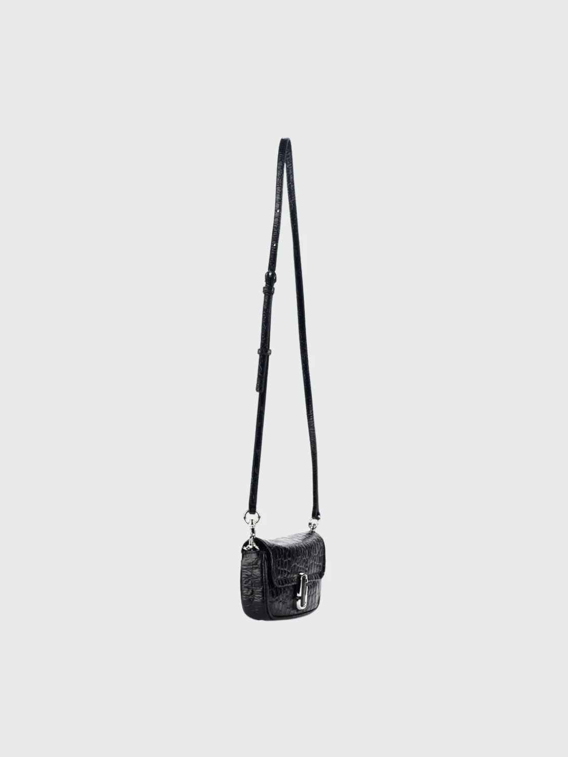 Bolso de hombro mini con herrajes Negro
