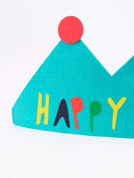 VINCHA HAPPY BIRTHDAY FIELTRO VERDE