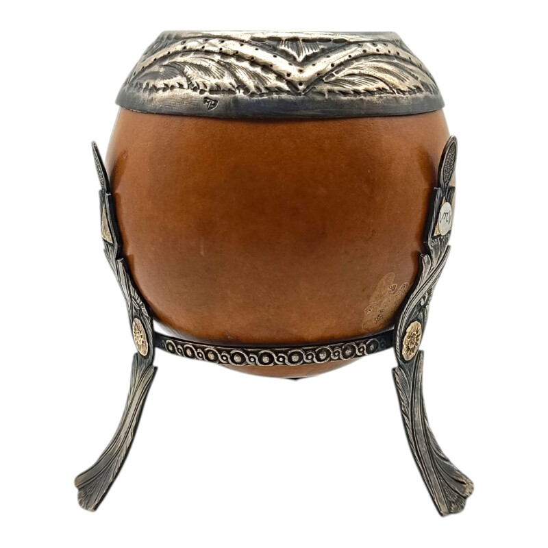 Mate calabaza con apliques sin base - PLATA Y ORO 07 marrónuniforme