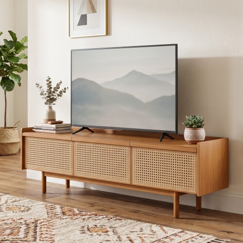 Rack de TV Dune Rattan 1.8 - Linea Manhattan Marrón
