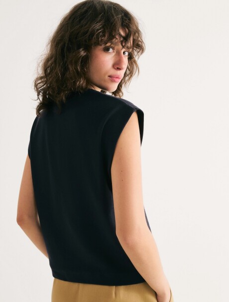 BLUSA DE MANGA CORTA AZUL