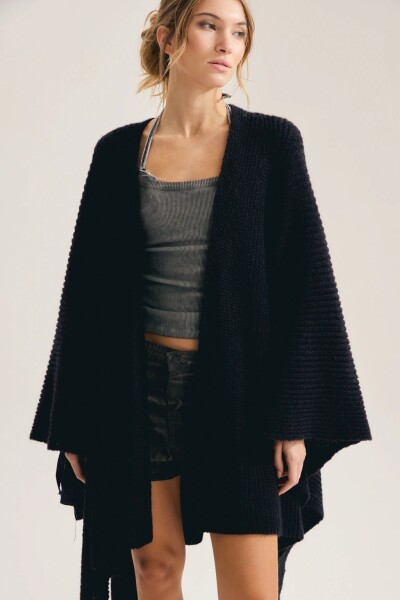 PONCHO GIRAFFE Negro