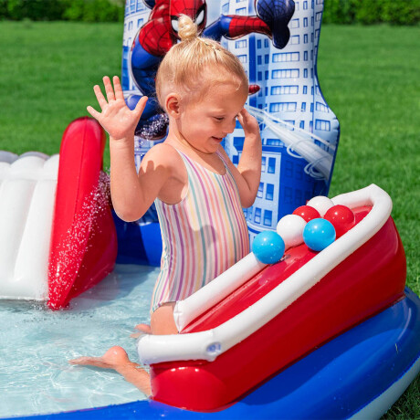 Centro De Juegos Piscina Spiderman Bestway Tobogán Centro De Juegos Piscina Spiderman Bestway Tobogán