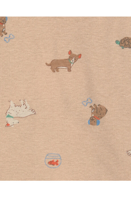 Pack cuatro bodies de algodón, manga larga, diseño perros y rayas Pack cuatro bodies de algodón, manga larga, diseño perros y rayas