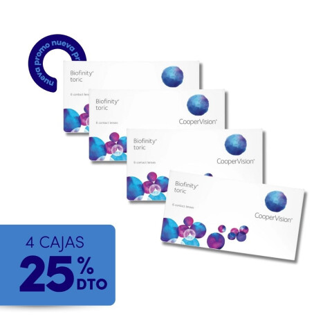 Biofinity tórico- PROMO 4 cajas Biofinity Tórico- Promo 4 Cajas