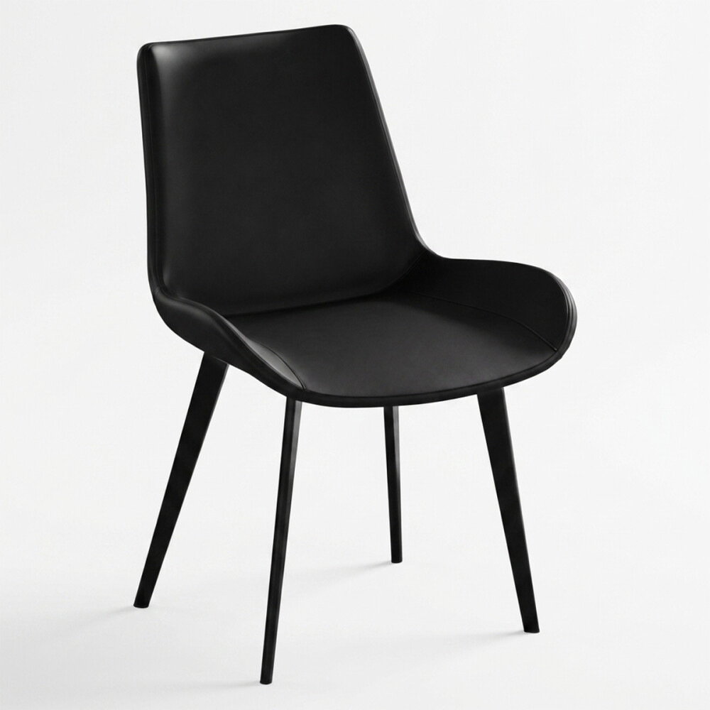 Juego De Comedor Mesa vidrio Símil Mármol + 4 Sillas Ecocuero Mesa gris + 4 sillas negras