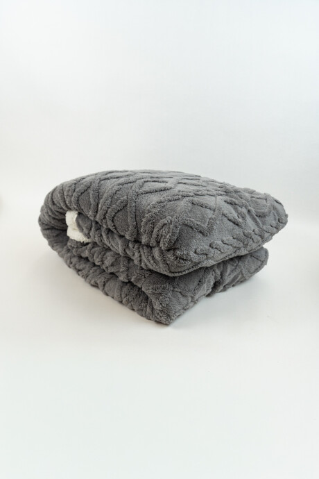 Manta Poli 2 Plazas - 420g Gris