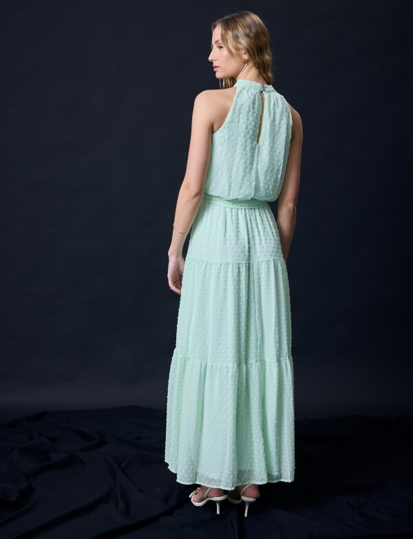 Vestido Maxi Texturizado VERDE