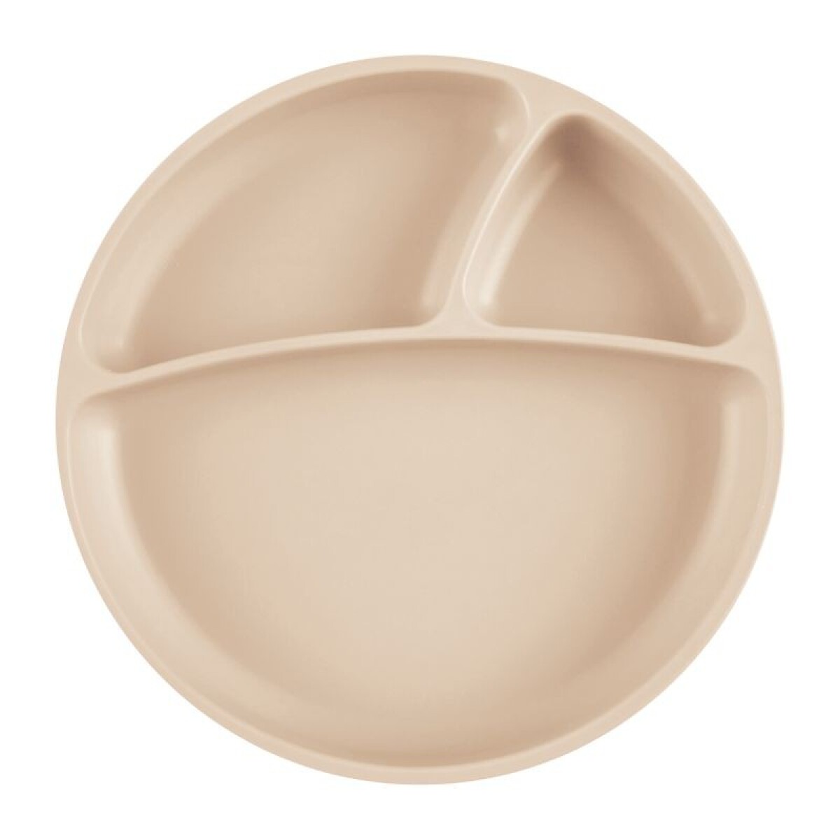 Plato con divisiones ventosa MinikOiOi - beige 