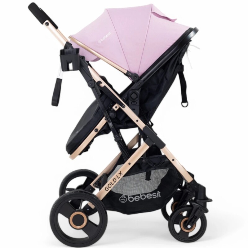 Coche VOX GOLD, Ruedas todo terreno, Asiento 2 en 1 con Moises, Bebesit color Rosa Coche VOX GOLD, Ruedas todo terreno, Asiento 2 en 1 con Moises, Bebesit color Rosa