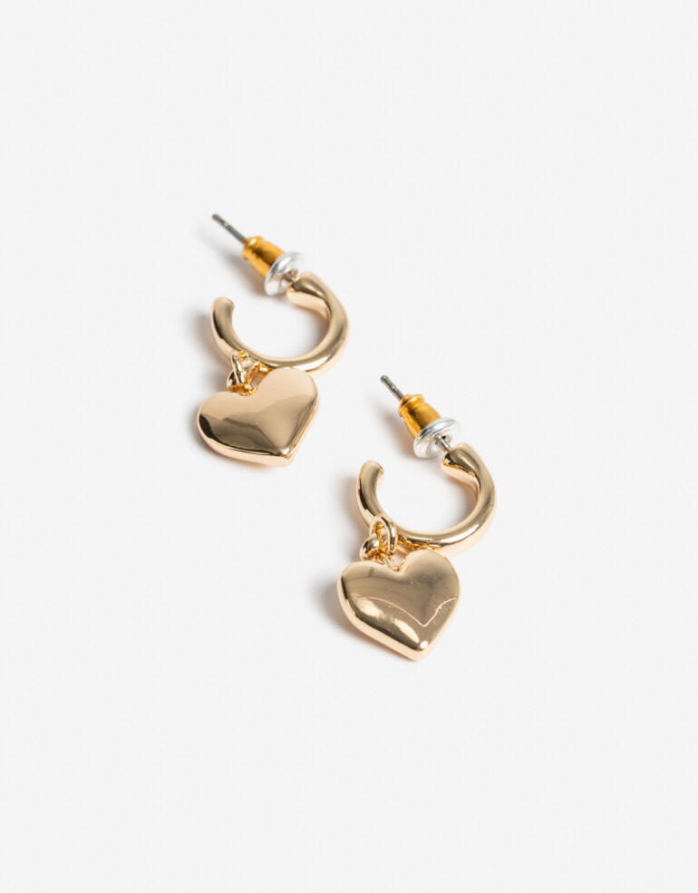 Aros Argollas Metal Aros Argollas De Metal De La Línea Stay Golden. - Dorado