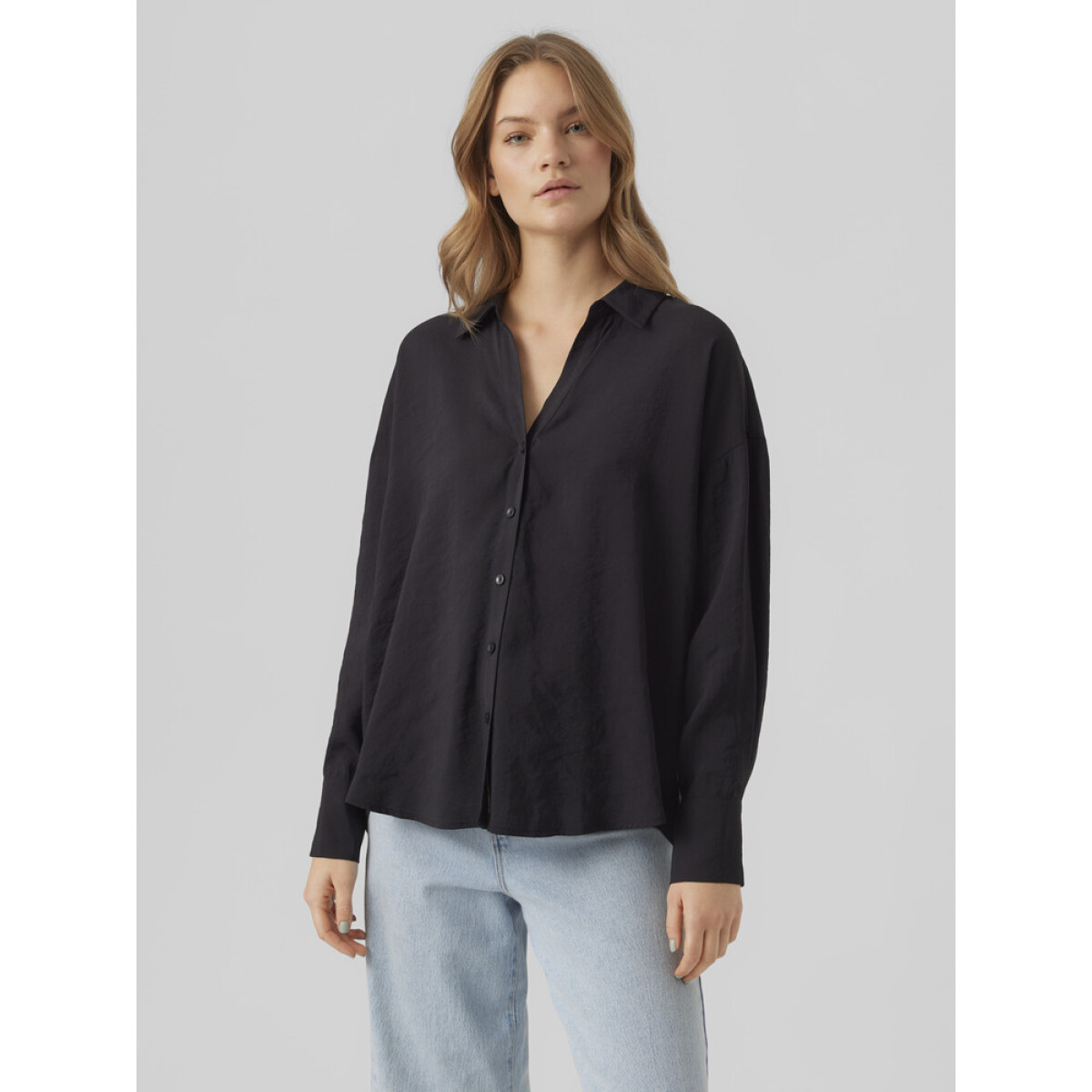 VMQUEENY LS OVERSIZE SHIRT WVN GA NOOS - CORE-12 1 Black 