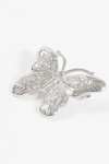 Broche prendedor mariposa plateado