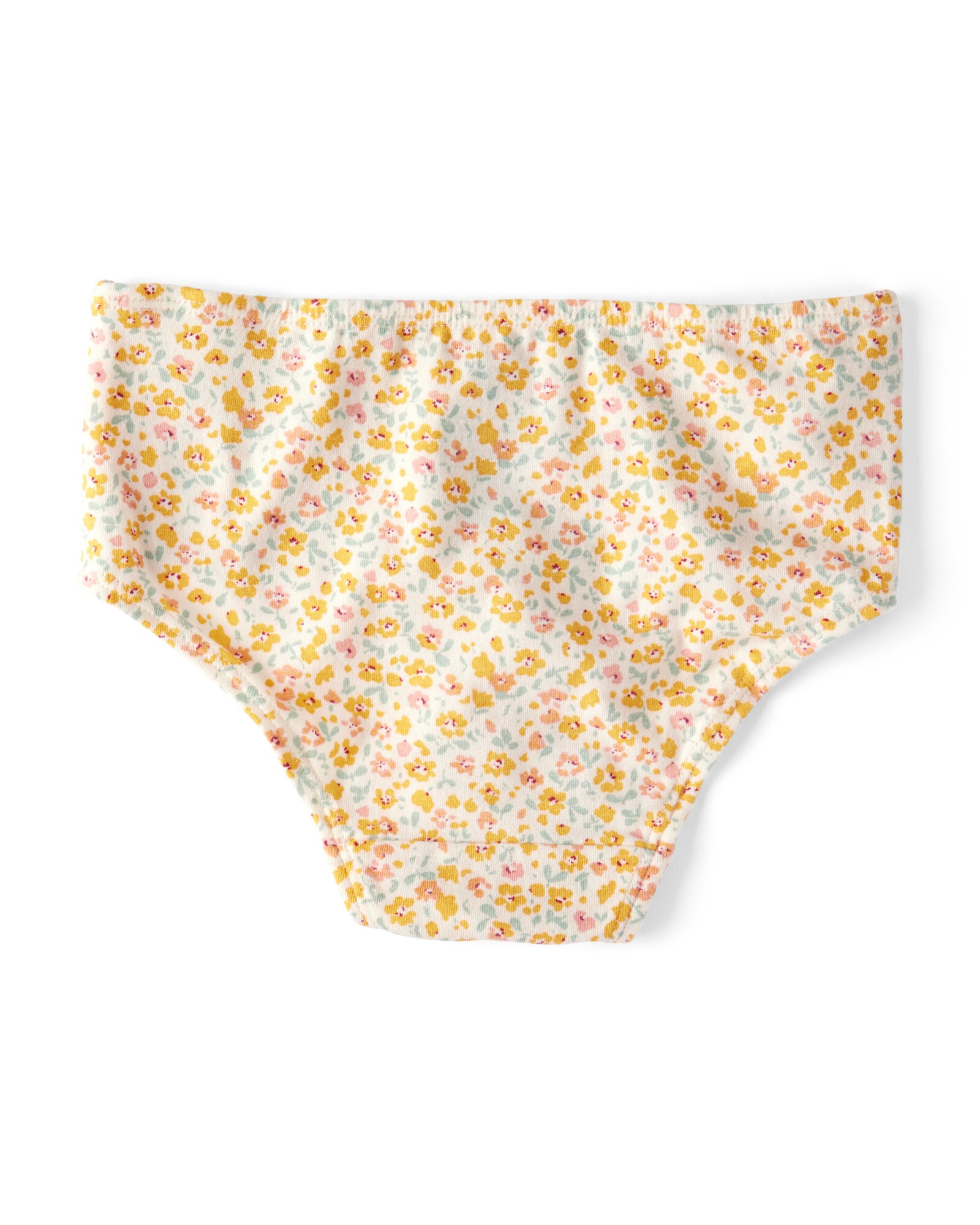 Pack siete bombachas de algodón, diseños corazones, flores y rayas. Talles 2/3T-4/5T Sin color