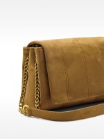 Bolso De Hombro Acolchado Con Solapa camel