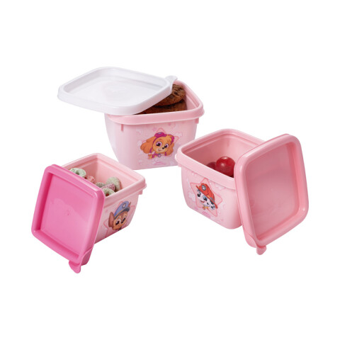 Pack x 3 Recipientes Connect Paw Patrol ROSA