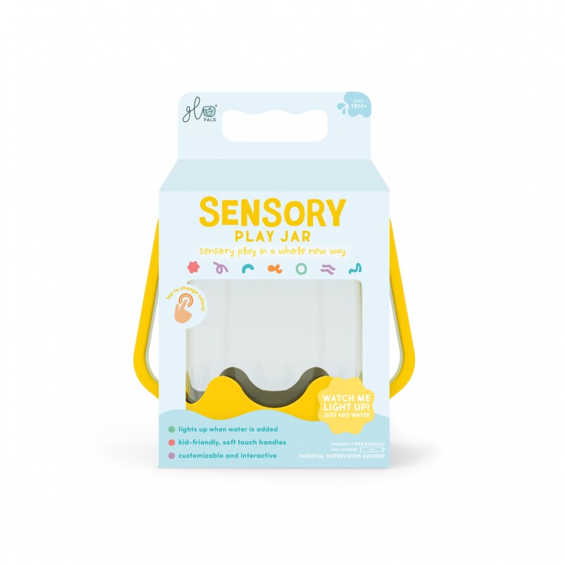 Jarra de juego sensorial Glo Pals YELLOW-CASE
