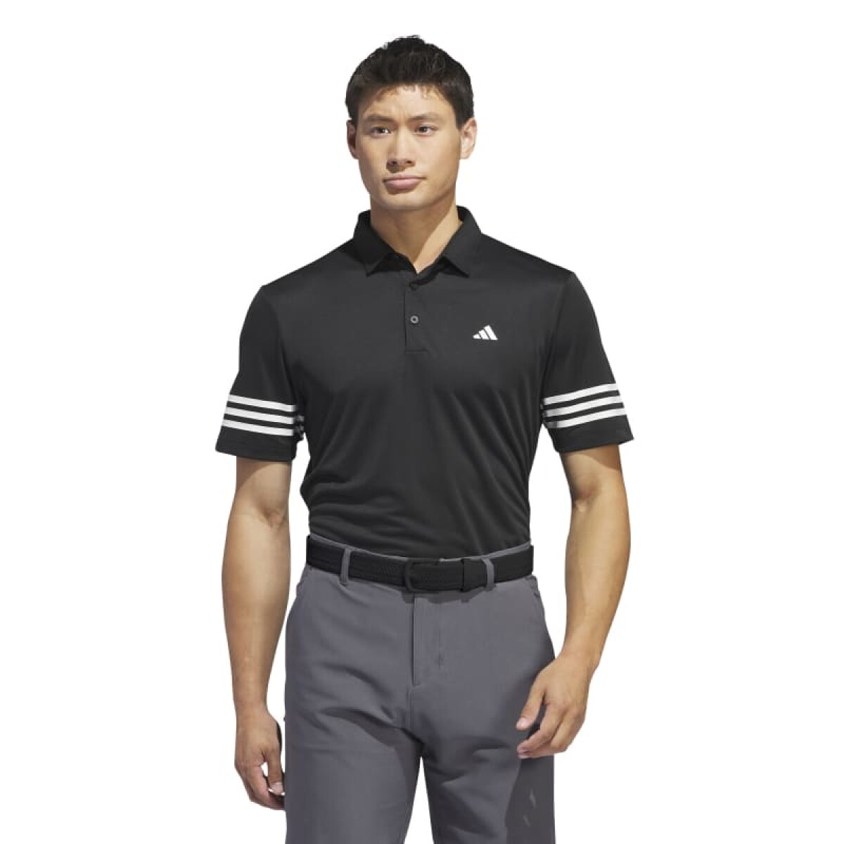 Remera Adidas Polo 3-Rayas - Negro 