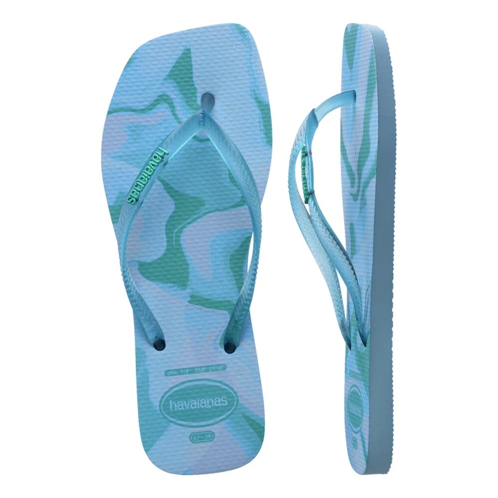 Sandalias Havaianas Slim Square Jelly Mujer Azul Lavanda
