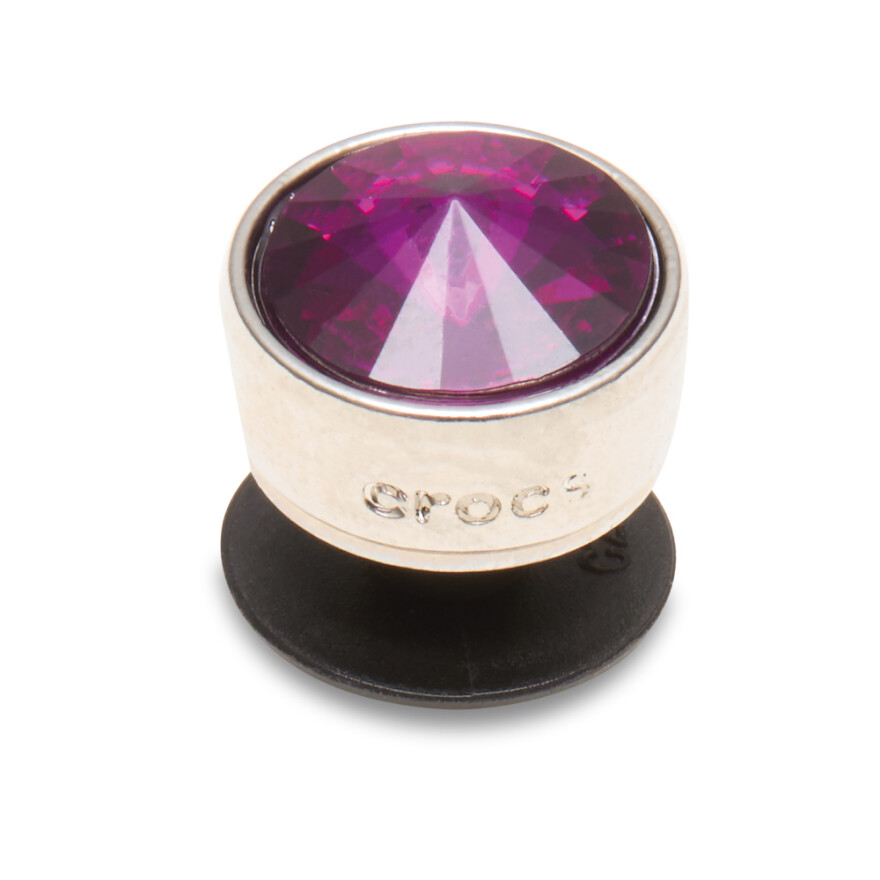 Jibbitz Silver Purple Stud Multicolor