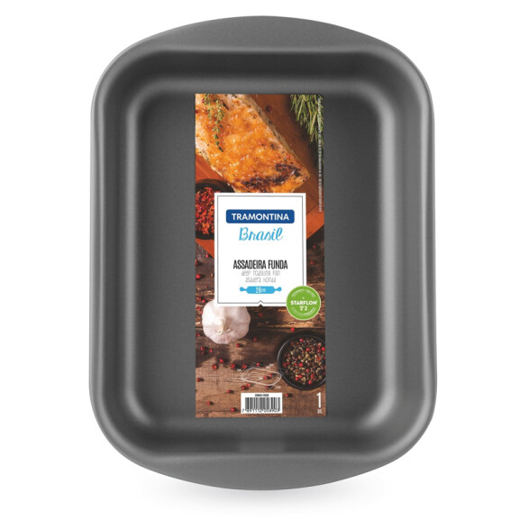 Fuente honda rectangular modelo BRASIL, 22cm. -TRAMONTINA TR5212