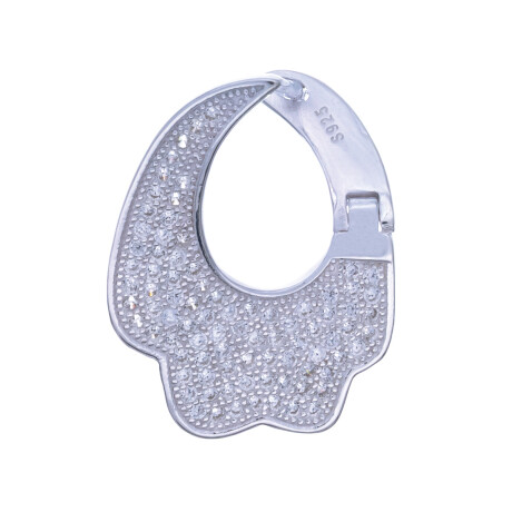 Par de caravanas de plata 925 con circonias. Par de caravanas de plata 925 con circonias.