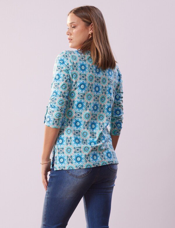 Blusa Algodon VERDE/MULTI