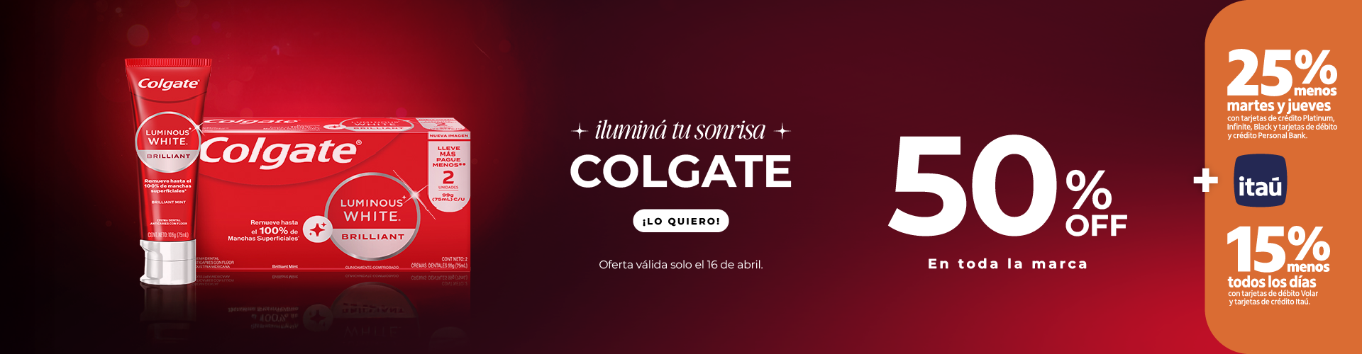 Colgate 50%