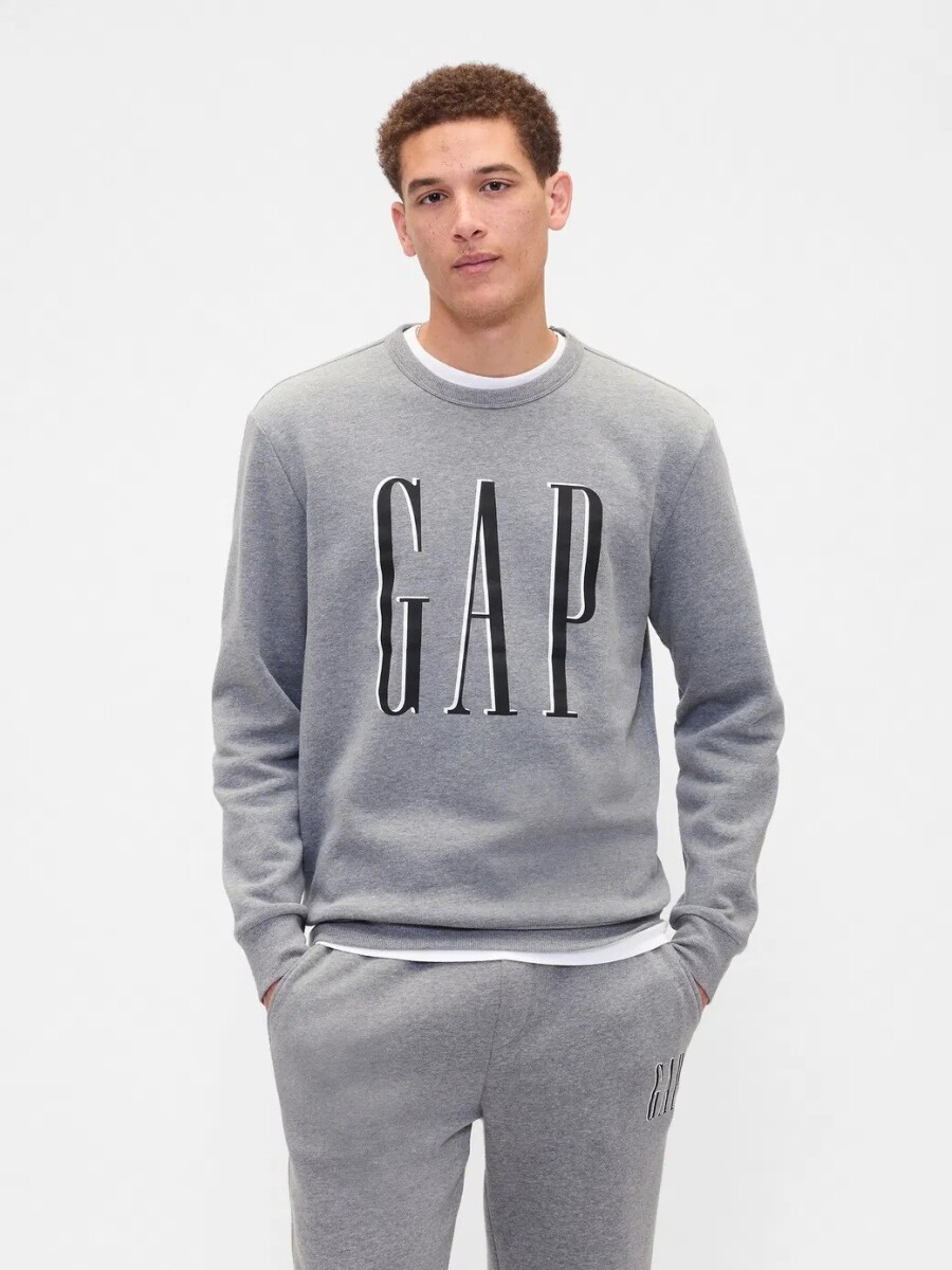 Buzo Deportivo Logo Gap Hombre - Heather Grey 