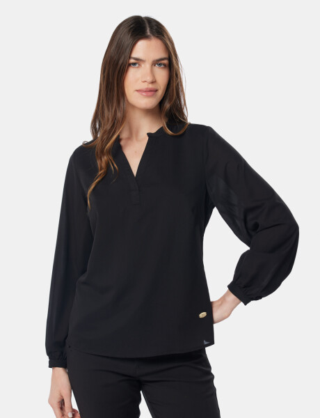 BLUSA MANGA LARGA Negro