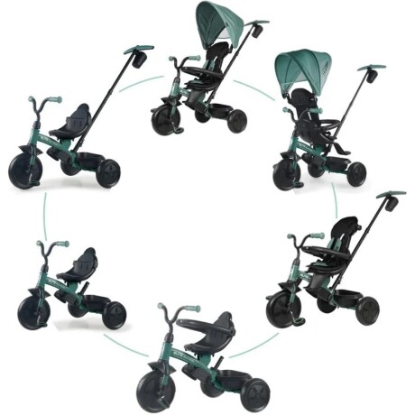 Triciclo Qplay Elite Platinum 6 en 1 VERDE