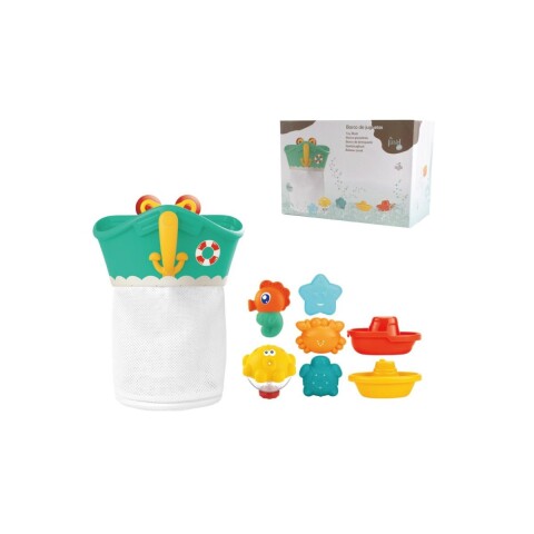 Juguetes de baño con cesta organizadora Juguetes de baño con cesta organizadora