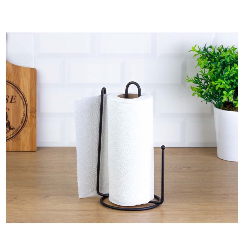 Porta rollo 13x16x27 cm negro NEGRO