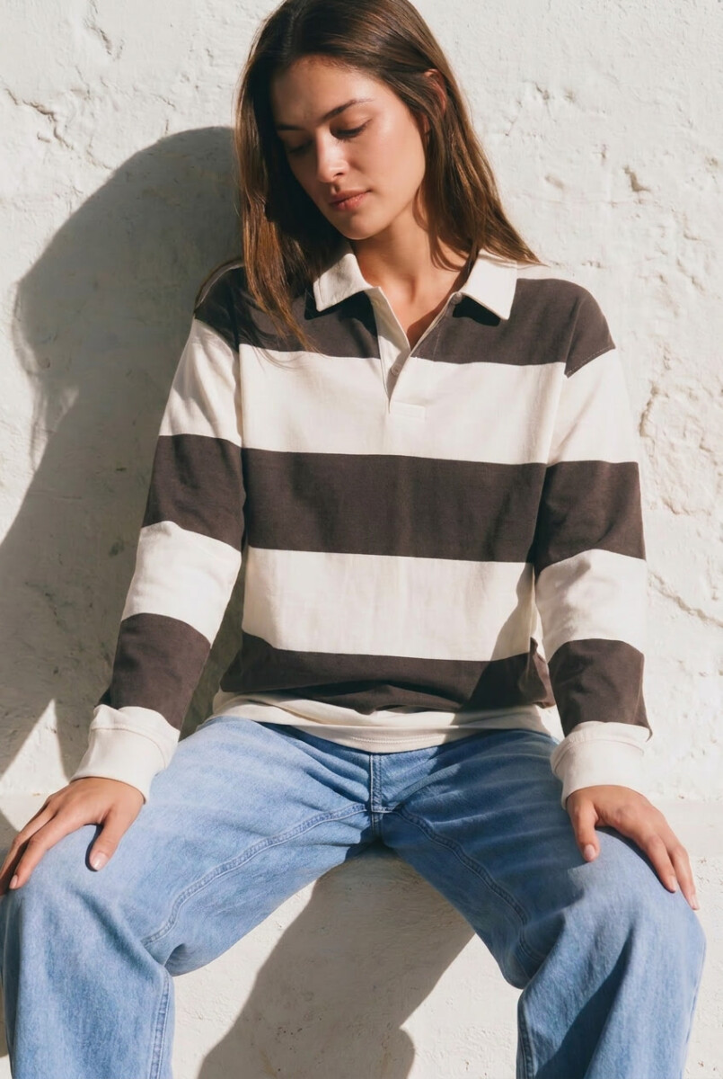 Sweater Polo Algodon - Marron 