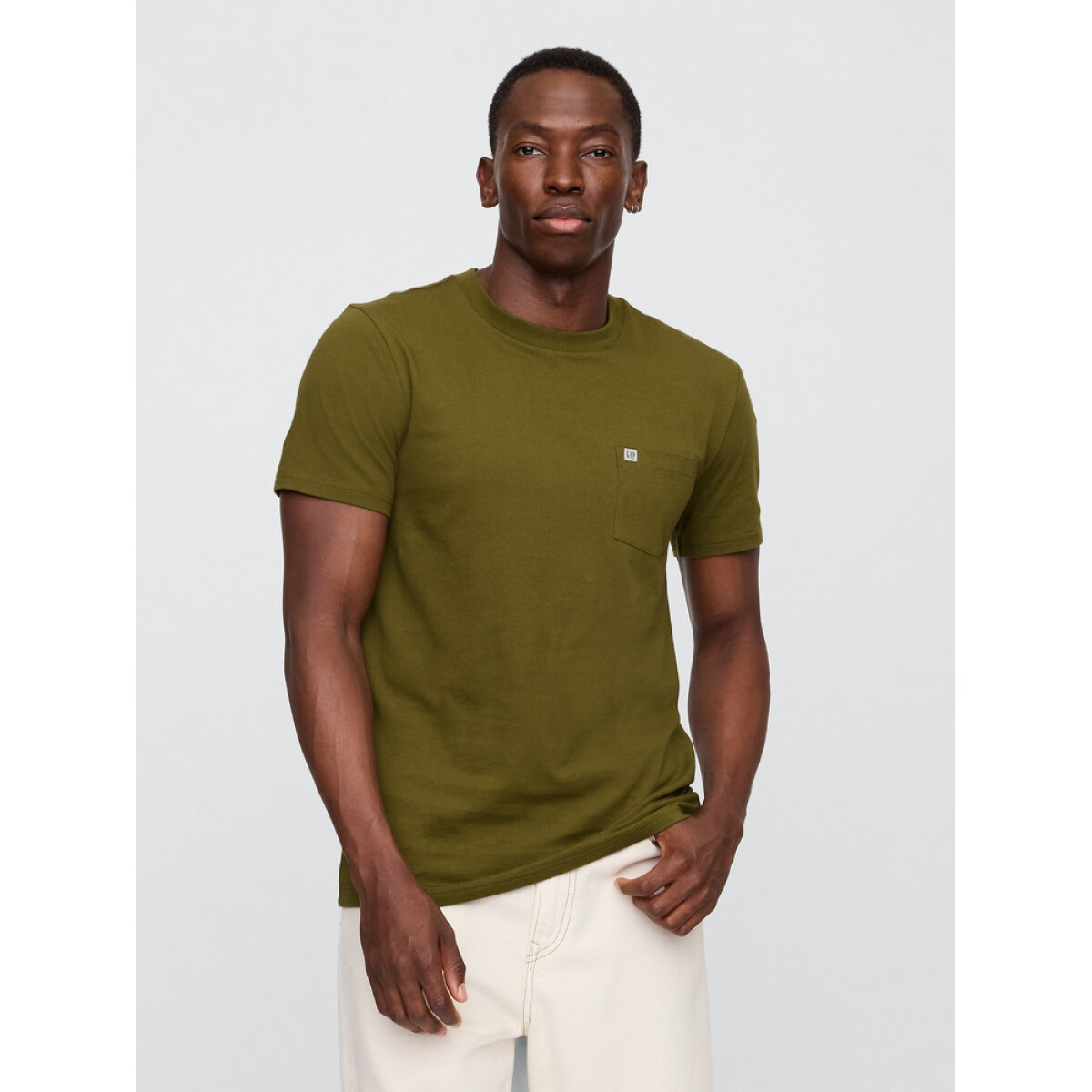 INTL - F SS PKT T LOGO - DARK OLIVE 