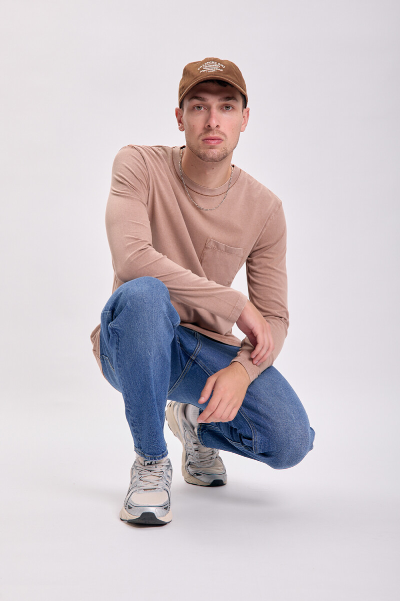 Pantalón jean slim taper - Azul Medio 