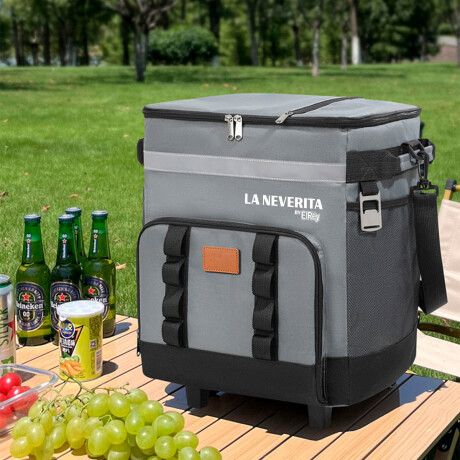 Conservadora Térmica 35l La Neverita Heladerita Carro Gris
