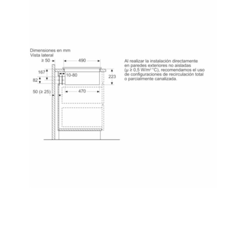 Placa de inducción Bosch c/extractor Placa de inducción Bosch c/extractor